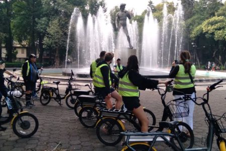 Ciudad de México: City Tour en bicicleta eléctrica con paradas de tacos